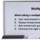 Tips for Writing Multiple Choice Exams